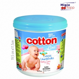 080127 - Lencos umed azul balde 400un cotton